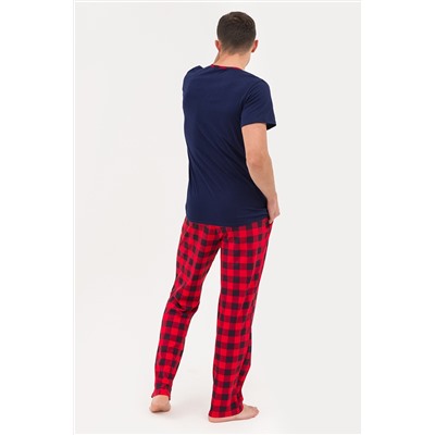 Пижама ПЖМК-421 5004 (Чёрно-синий) 3028 (Красный)
