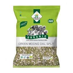 Зеленый Мунг Дал (500 г), Green Moong Dal, произв. 24 Mantra Organic