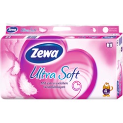 Zewa Туалетная бумага Ultra Soft 4-lg, 8x150 Bl, 1200 листов