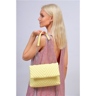Женская сумка из искусственной кожи, цвет лимонный