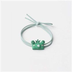 Резинка для волос GIRLY "Camera frog", green