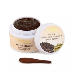 Натуральный кофейный скраб с Оливой и Витамином Е (125 г), Natural Coffee Olive Vitamin-E Body Scrub, произв. BodyHerbals