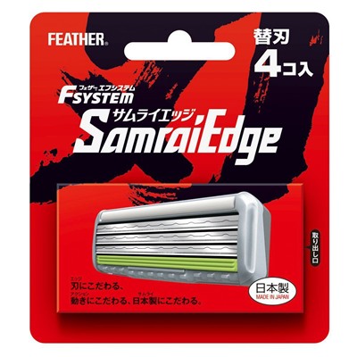 Сменные кассеты с тройным лезвием Samrai Edge, FEATHER  4 шт