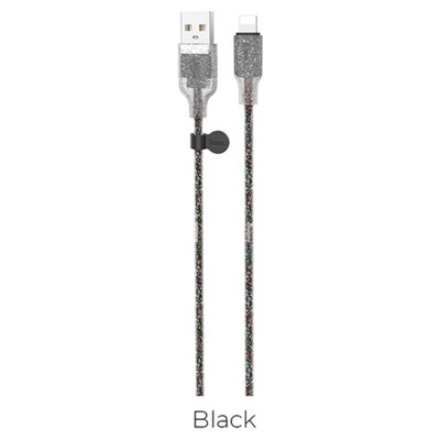 USB кабель для iPhone 5/6/6Plus/7/7Plus 8 pin 1.2м HOCO U73 (черный)