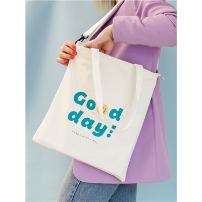 Сумка шоппер "Good day", white