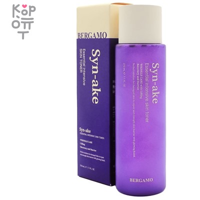 Bergamo Syn-Ake Essential Toner - Тонер для лица со Змеиным Ядом 210мл.,