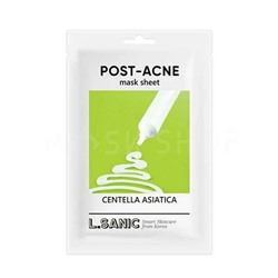 Маска тканевая с экстрактом центеллы азиатской для проблемной кожи Centella Asiatica Post-Acne Mask Sheet, L.Sanic, 25 мл