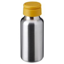 ENKELSPÅRIG ЭНКЕЛЬСПОРИГ, Бутылка для воды, нержавеющ сталь/желтый, 0.3 л