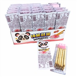 Бисквитные палочки SHENGMEISHI с клубничным муссом 25гр (30шт в блоке)