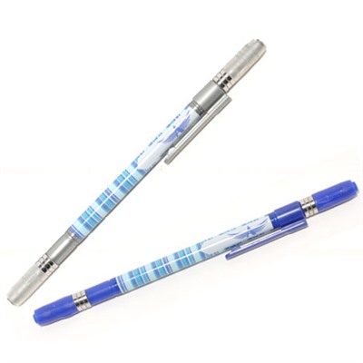 ручка гелевая AERO "PenSpin" ( цвета: синий и серый)