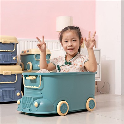 Корзина для хранения детских игрушек, размер: 53х38х32.5 см 5603_большая бирюзово_зеленый