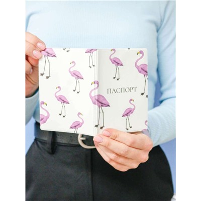 ОБЛОЖКА ДЛЯ ПАСПОРТА «Purple flamingo»