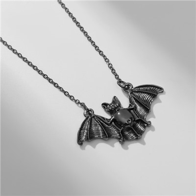 Кулон «Летучий мышонок», цвет серый металл, 45 см