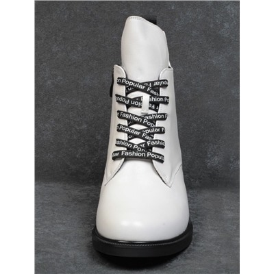 BW061-422D WHITE Ботинки зимние женские (натуральная кожа, натуральный мех) размер 35