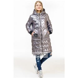1Подростковая демисезонная куртка для девочки Levin Force H-1926 серебро