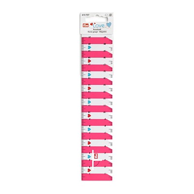 610737 PRYM Love Линейка для разметки и измерения 4,5х23см (21см), пластик, ярко-розовый упак (1 шт)