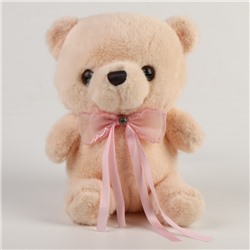 Мягкая игрушка «Медведь» с бантиком, 22 см, цвет бежевый