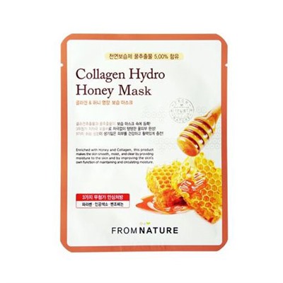 FROMNATURE Collagen Hydro Honey Тканевая маска с коллагеном и экстрактом меда