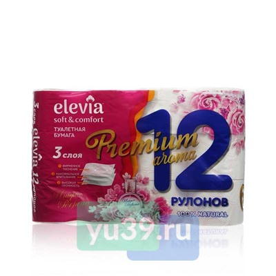 Бумага туалетная ELEVIA Perfume, 3сл., 12шт.