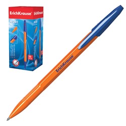 Ручка шариковая ErichKrause R-301 Orange синяя корпус оранж 0,7мм 43194/50/Китай