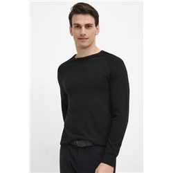 Sweter męski gładki kolor czarny