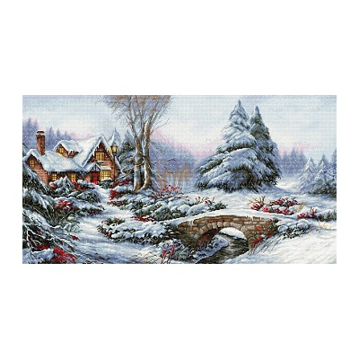 Набор для вышивания LUCA-S арт. BU5002 Зимний пейзаж 60х32,5 см