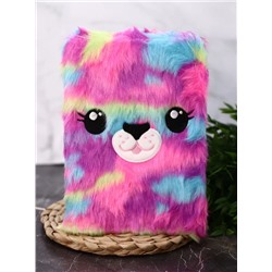 Блокнот плюшевый "Rainbow lama", bright, 21,5х15 см, плотность 80 гр.