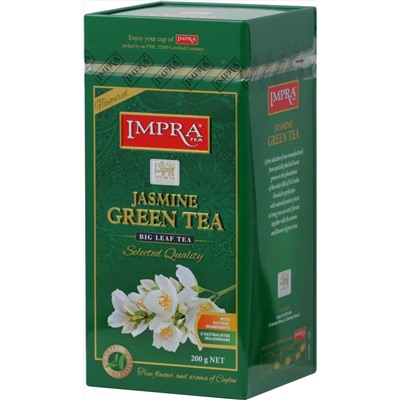 IMPRA. Flavoured. Jasmine Green tea 200 гр. жест.банка