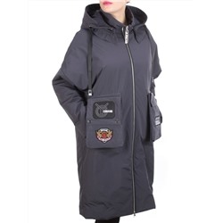 ZW-2306-C GRAY/PURPLE Пальто демисезонное женское (100 гр. синтепон) BLACK LEOPARD размер 46