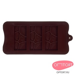 Форма силиконовая для шоколада «Плитки трещины 3 в 1»