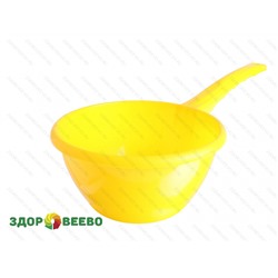 Ковш для сырного зерна с ручкой на 1,8 л (пластик) жёлтый