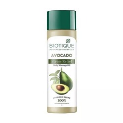 Массажное масло с Авокадо: для снятия стресса (200 мл), Avocado Stress Relief Body Massage Oil, произв. Biotique
