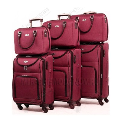 Комплект из 3-х чемоданов и 3-х бьюти-кейсов “Borgo-Antico” “Bordo”