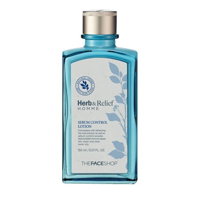 THE FACE SHOP Herb&Relief Контрольза кожным салом Лосьон (для Мужчин)