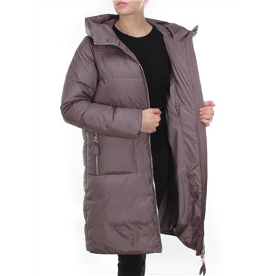 2119 DARK GREY Пальто зимнее женское MELISACITI (200 гр. холлофайбер) размер 50
