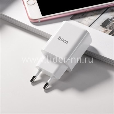 СЗУ 2 USB выхода с дисплеем (2100mAh/5V) HOCO C63A (белый)