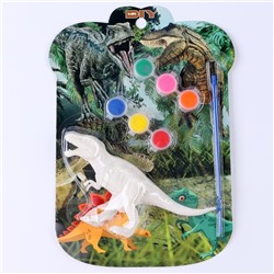 Набор для творчества «Раскрась тиранозавра», краска 6 цветов по 2,5 мл