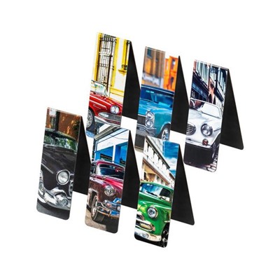 Закладки для книг МАГНИТНЫЕ, "RETRO CARS", набор 6 шт., 60x20 мм, BRAUBERG, 113158