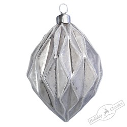 Капля "Морозное серебро" (стекло) 7х10,5 см