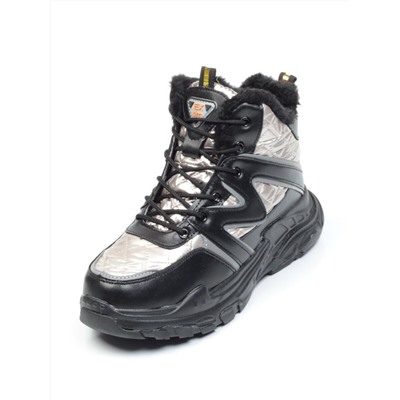 8526-3 BLACK Ботинки подростковые зимние (искусственные материалы) размер 39