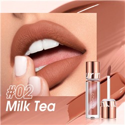 Матовая губная помада O.TWO.O New Trending Lip Gloss Marbling Water Proof Matt Finish Lip Stick № 2 Milk Tea