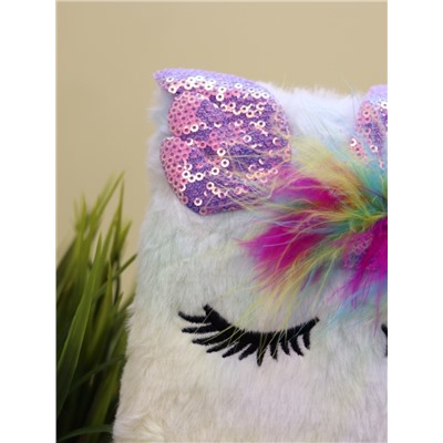 Блокнот плюшевый «Rainbow unicorn», purple, 21,5х14,5 см, плотность 80 гр.