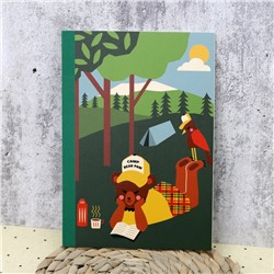 Тетрадь (A5) «Picnic bear», green (14,5*21)