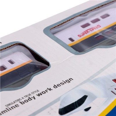 Железная дорога «Скоростной электропоезд», световые эффекты, 27 деталей, уценка (помята упаковка)