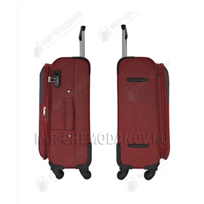 Комплект из 3-х чемоданов и 3-х бьюти-кейсов “Delerto” “Red grey”