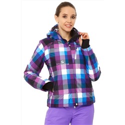 Женская зимняя горнолыжная куртка фиолетового цвета 1807F