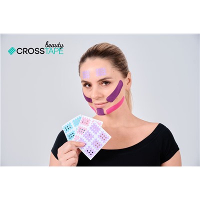 Набор кросс тейпов для лица CROSS TAPE BEAUTY™ (3 размера в упаковке) бежевый