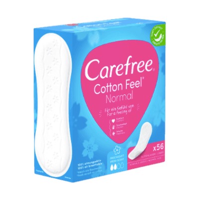 Carefree Slipeinlage Cotton Feel Normal mit Frischeduft 168 St, Прокладки ежедневные Cotton Fresh Normal с ароматом 56 шт, 3 упаковки (168 шт)
