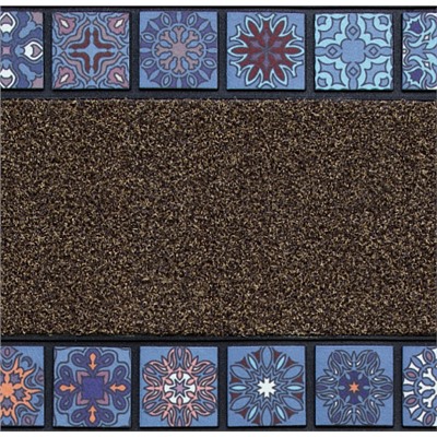 Коврик придверный MOSAIC QUADRO blue 76Х45 см