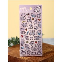 Наклейки "Lovely and cute cats", purple